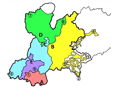 豊田地区の地図