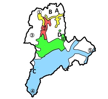 藤岡地区の地図
