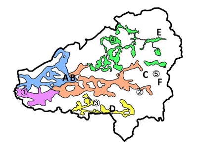 下山地区の地図