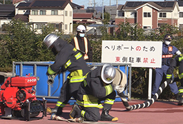 写真：豊田市消防団警防技術大会