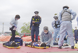 写真：大規模イベントの開催を見据え消防･医療連携訓練実施