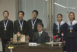 写真：豊田少年少女発明クラブ員が市長を訪問