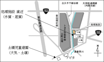 調査地点の地図