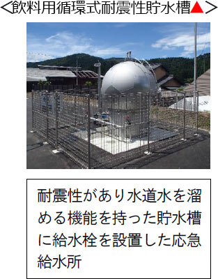 飲料用耐震性循環式貯水槽