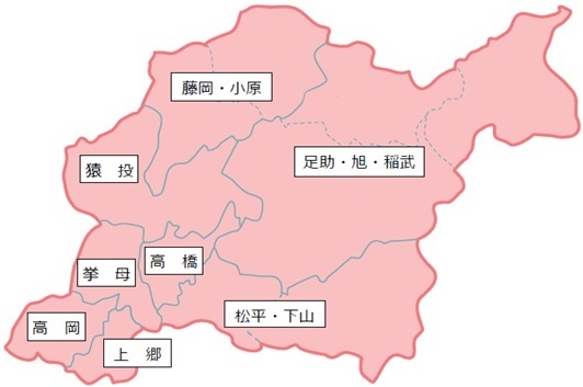 豊田市地図　中学校区