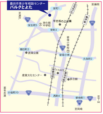 画像:青少年相談センター周辺図
