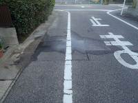 写真：道路上漏水1