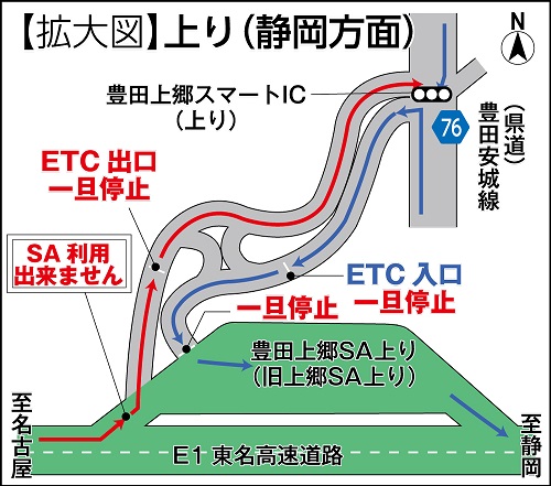 上り（静岡方面）の地図