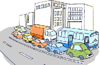 画像：交通渋滞のイラスト