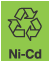 画像：ニカド電池のリサイクルマーク