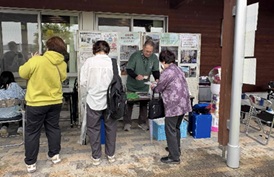 前林ふれあいまつりでの防災ブースの様子