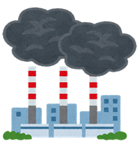 画像：火力発電所のイラスト