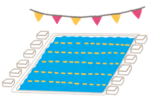 画像:プールのイラスト