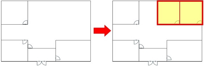 事例6　建物のレイアウトを変更した場合