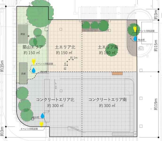 新とよパーク（新豊田駅東口駅前広場）　全体図