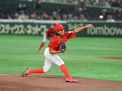 試合中　ピッチャー