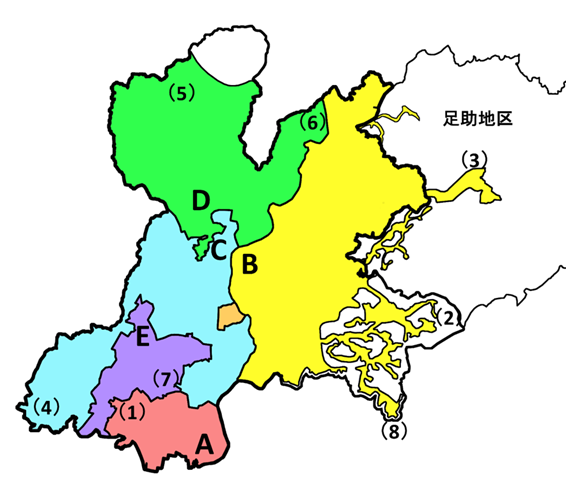 豊田地区の地図