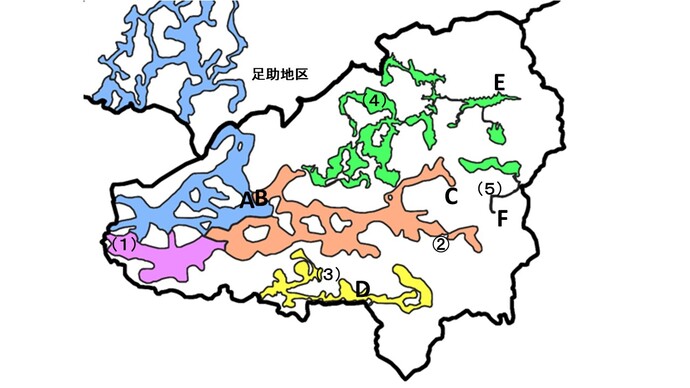 下山地区の地図