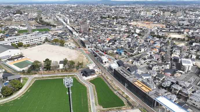 名鉄三河線若林駅付近　工事の写真