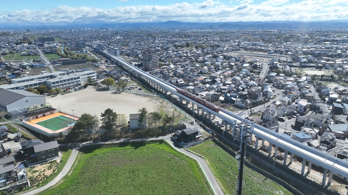 名鉄三河線若林駅付近　工事の写真