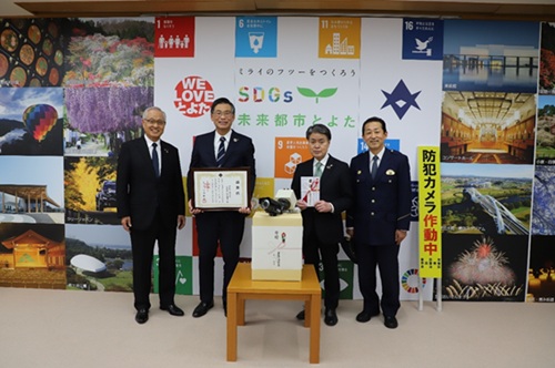 防犯カメラ寄附受領式　3月19日（木曜日）