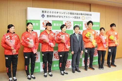 東京2020オリンピック大会出場が内定した7選手が訪問