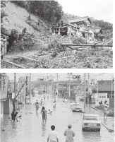 昭和47年7月豪雨災害時の豊田市の様子