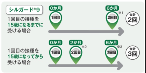 接種回数と間隔(上記に説明あり)