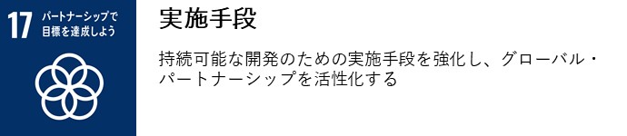 実施手段　持続可能な開発のための実施手段を強化し、グローバル・パートナーシップをを活性化する