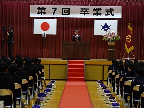 浄水中学校卒業式　3月7日（火曜日）