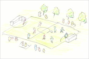 スタジアム連携広場（人工芝グラウンド）のイメージ