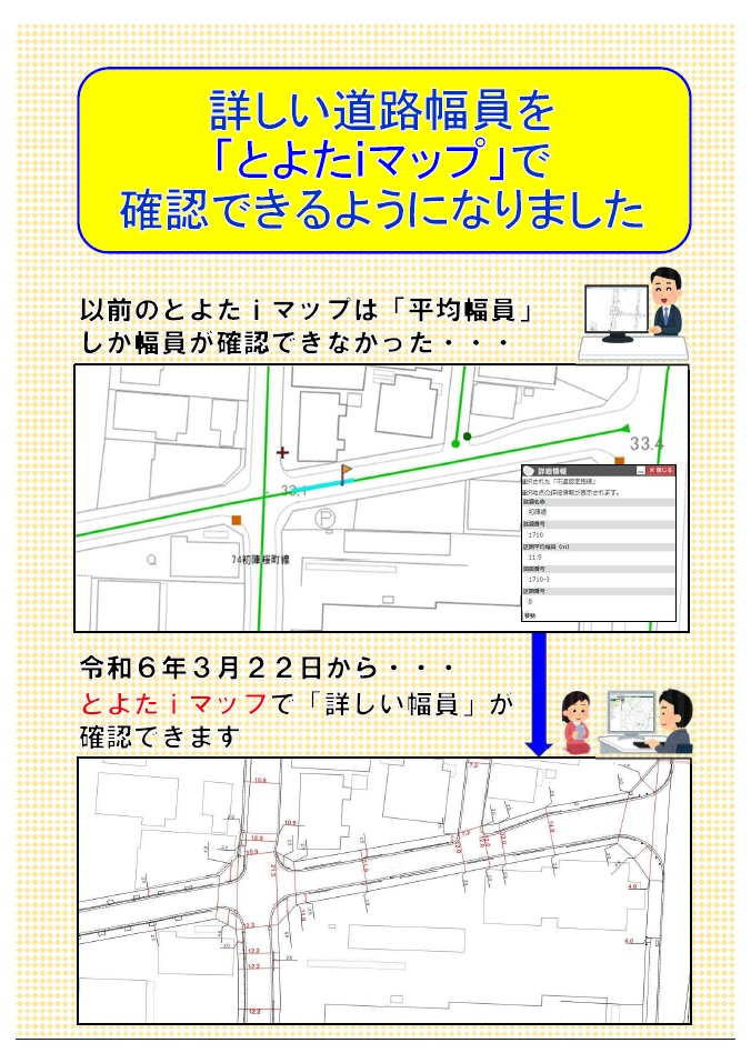 市道認定道路の道路幅員確認　チラシ　表