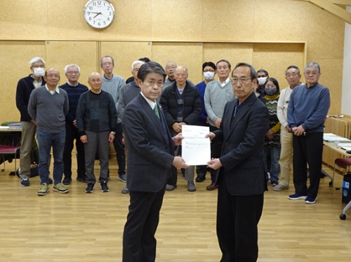 若園地域会議から答申（第9次総合計画）と意見交換　1月17日（水曜日）