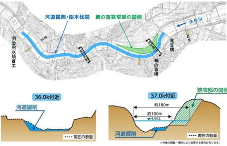 矢作川鵜の首地区　地図