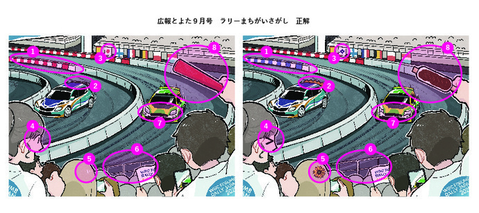 9月号間違いさがしの答え
