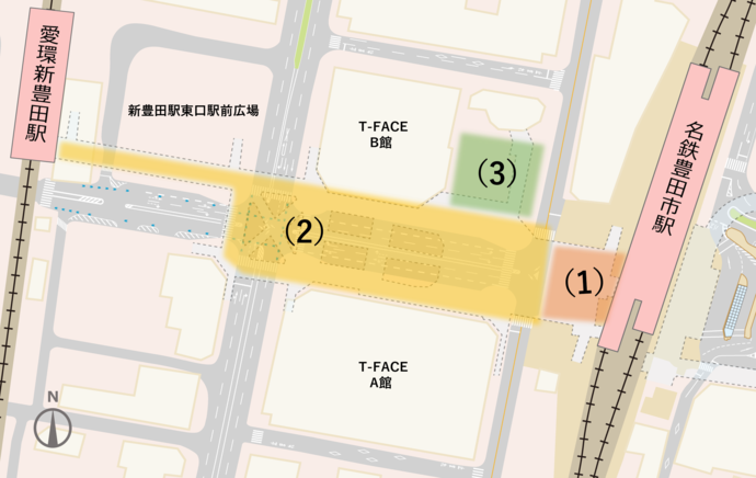 豊田市駅西口の工事情報