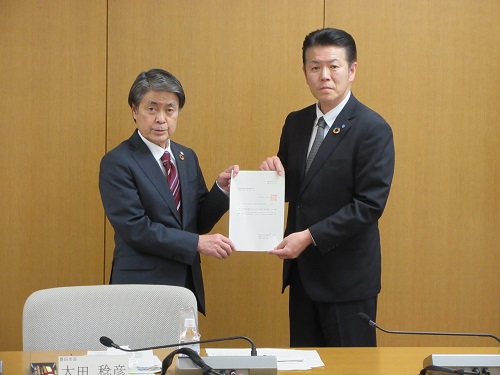 連合愛知豊田地域協議会への予算要望回答　3月26日（水曜日）