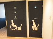 写真：トイレドア表示