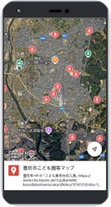とよたのコマド 画面イメージ 施設マップ