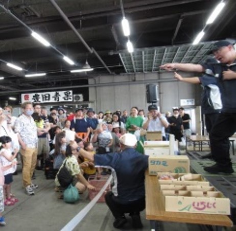 過去のせり売り販売の様子
