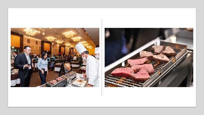 水素グリラーを使用した食事の提供