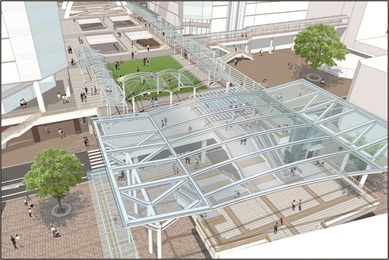 豊田市駅西口デッキのイメージ