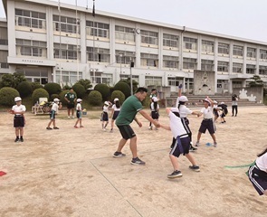タグラグビー体験会の様子