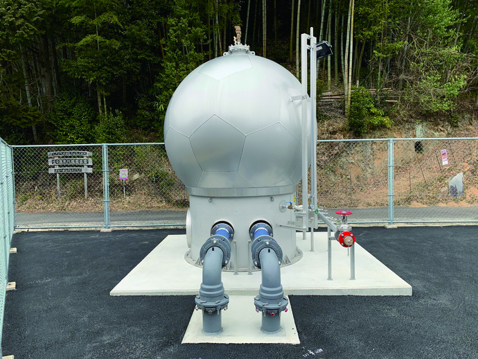 耐震性がある貯水槽に給水栓を設置した応急給水施設