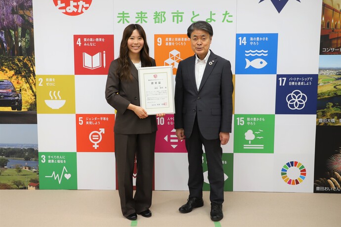 深田選手と太田市長