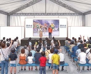 パブリックビューイングの会場イメージ