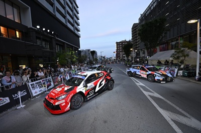 Rally Japan Street Session 2026 ラリーカー3台の展示