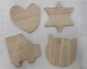 ＜製作する木製オーナメント（イメージ）＞画像