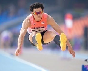 競技中の福永凌太選手
