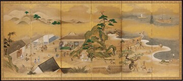 写真:四季風俗図屏風